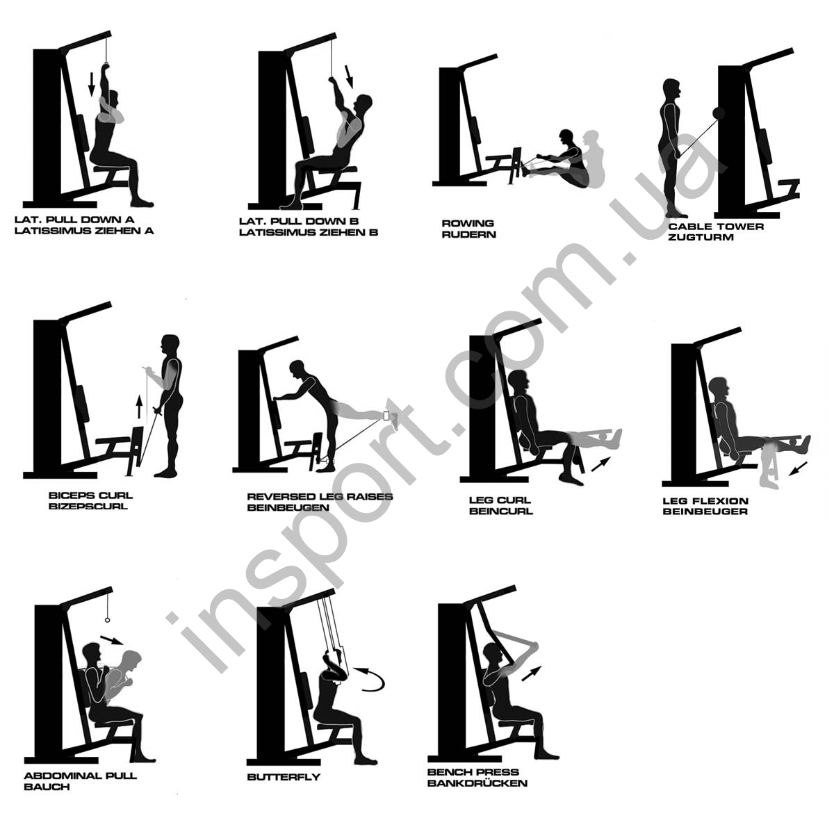 Фитнес станция Finnlo Autark 2200 черная (80кг)