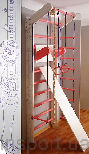 Спортуголок «Сосна» цветной (базовая комплектация без навесного)