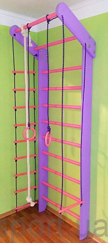 Спортуголок «Сосна» цветной (базовая комплектация без навесного)