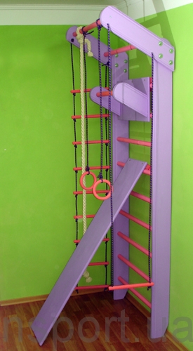 Спортуголок «Сосна» цветной (базовая комплектация без навесного)