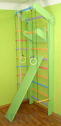 Спортуголок «Сосна» цветной (базовая комплектация без навесного)