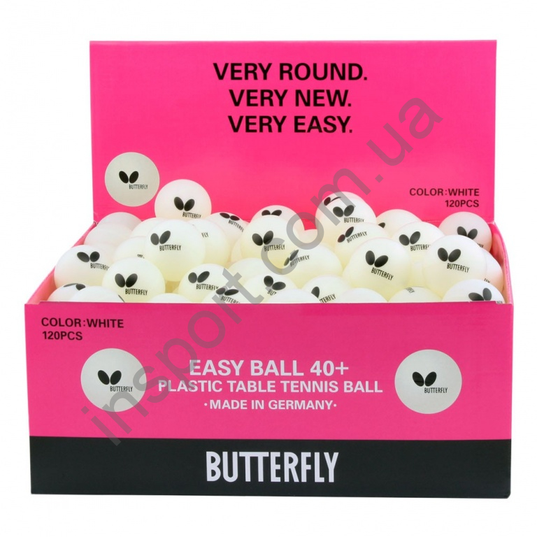 Мячи Butterfly Easy Ball 40+ (120 шт)