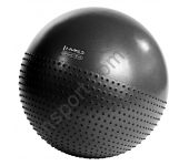 Мяч для фитнеса (фитбол) полумассажный HMS YB03 75 см Anti-Burst Black Мяч для фитнеса (фитбол) полумассажный HMS YB03 75 см Anti-Burst Black