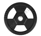 Олимпийский диск прорезиненный черный 20 КГ HMS TOH20 Олимпийский диск прорезиненный черный 20 КГ HMS TOH20