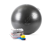 Мяч гимнастический черный 65 см. (Антиразрыв) Fitnessport GB-65