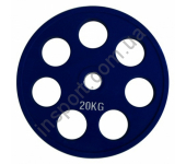  Диск олимпийский обрезиненный цветной 20 кг Alex RCP19-20