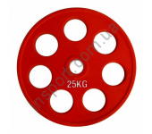  Диск олимпийский обрезиненный цветной 25 кг Alex RCP19-25