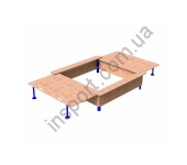 Песочница фанерная с крышкой (цвет - дерево) P301Д Песочница фанерная с крышкой (цвет - дерево) P301Д