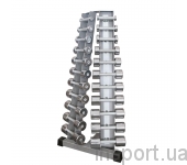 X 410 Стойка с набором гантелей хромированных (0,5-10 кг) X 410 Стойка с набором гантелей хромированных (0,5-10 кг)