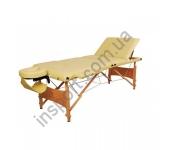 HY-30110-1.2.3 Массажный стол 3-х секционный (дерев. рама) кремовый HY-30110-1.2.3 Массажный стол 3-х секционный (дерев. рама) кремовый